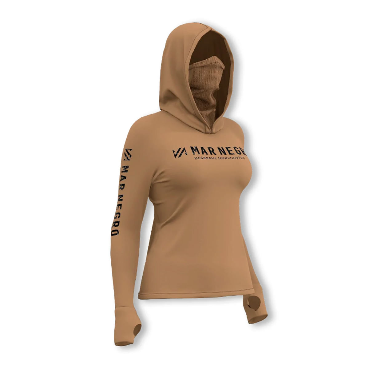 Camisa Feminina Mar Negro X-Protect 360 UV50 Poliamida Elastano Desert