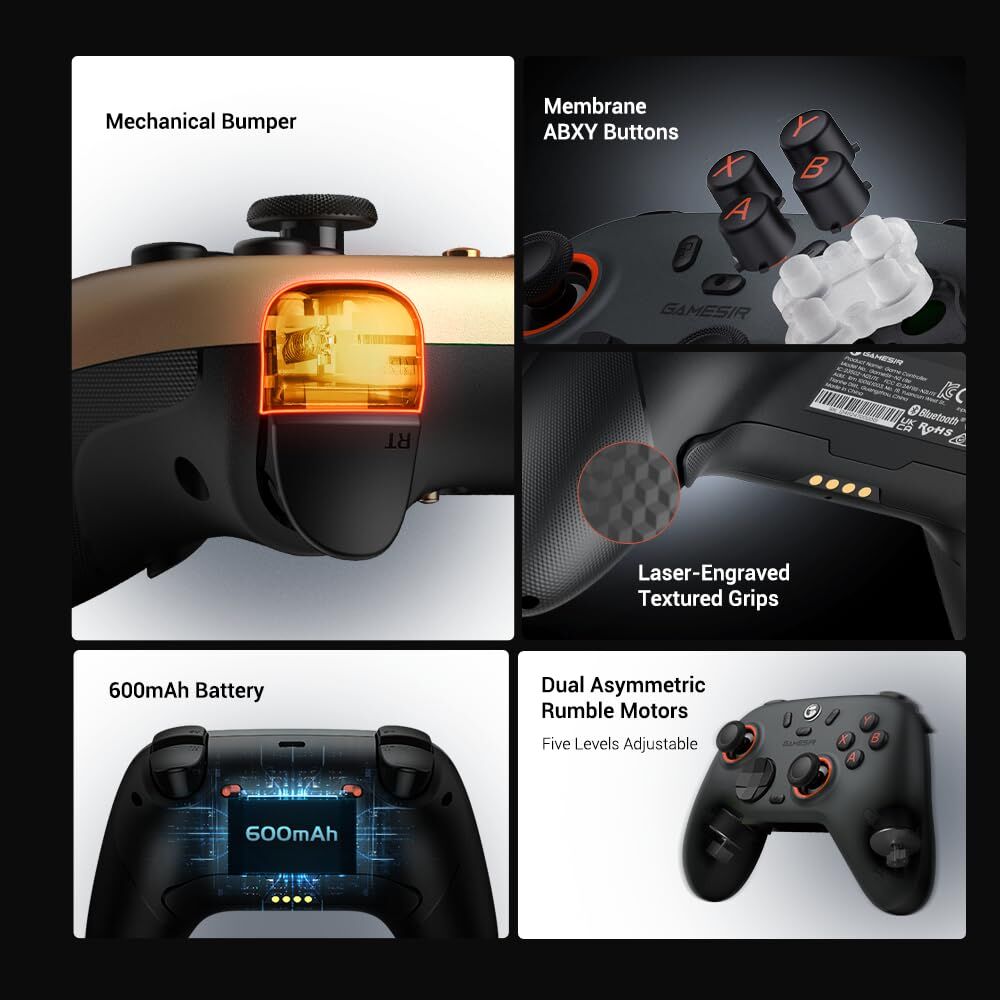 Controlador De Jogos Gamesir Nova Lite 2 Wireless Preto