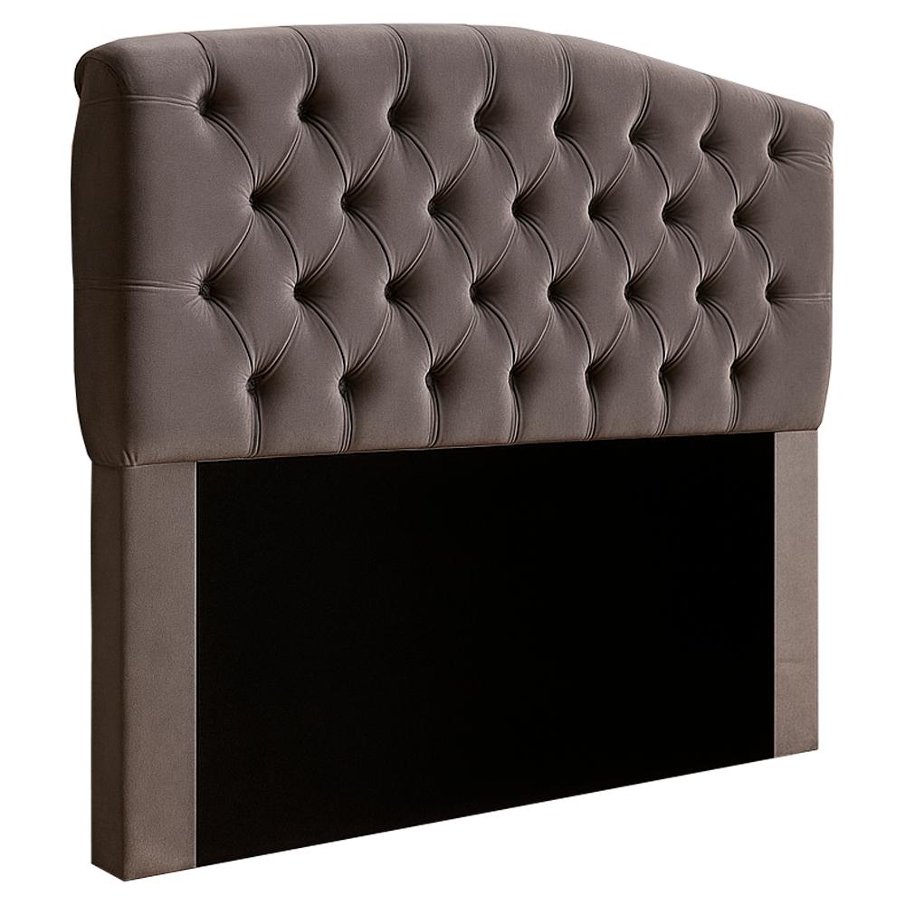 Cabeceira Casal 140 Cm Leticia Veludo Cinza Id Milani Store