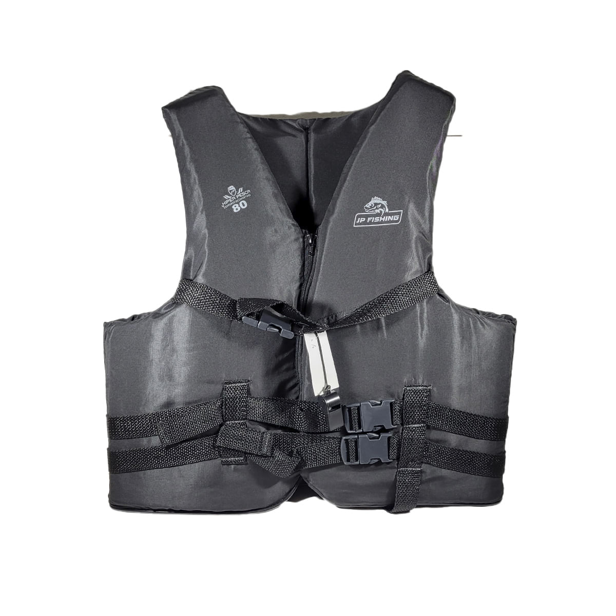 Colete Salva Vidas Hiper Pesca Com Zíper 50kg Eaf Poliéster Com Apito