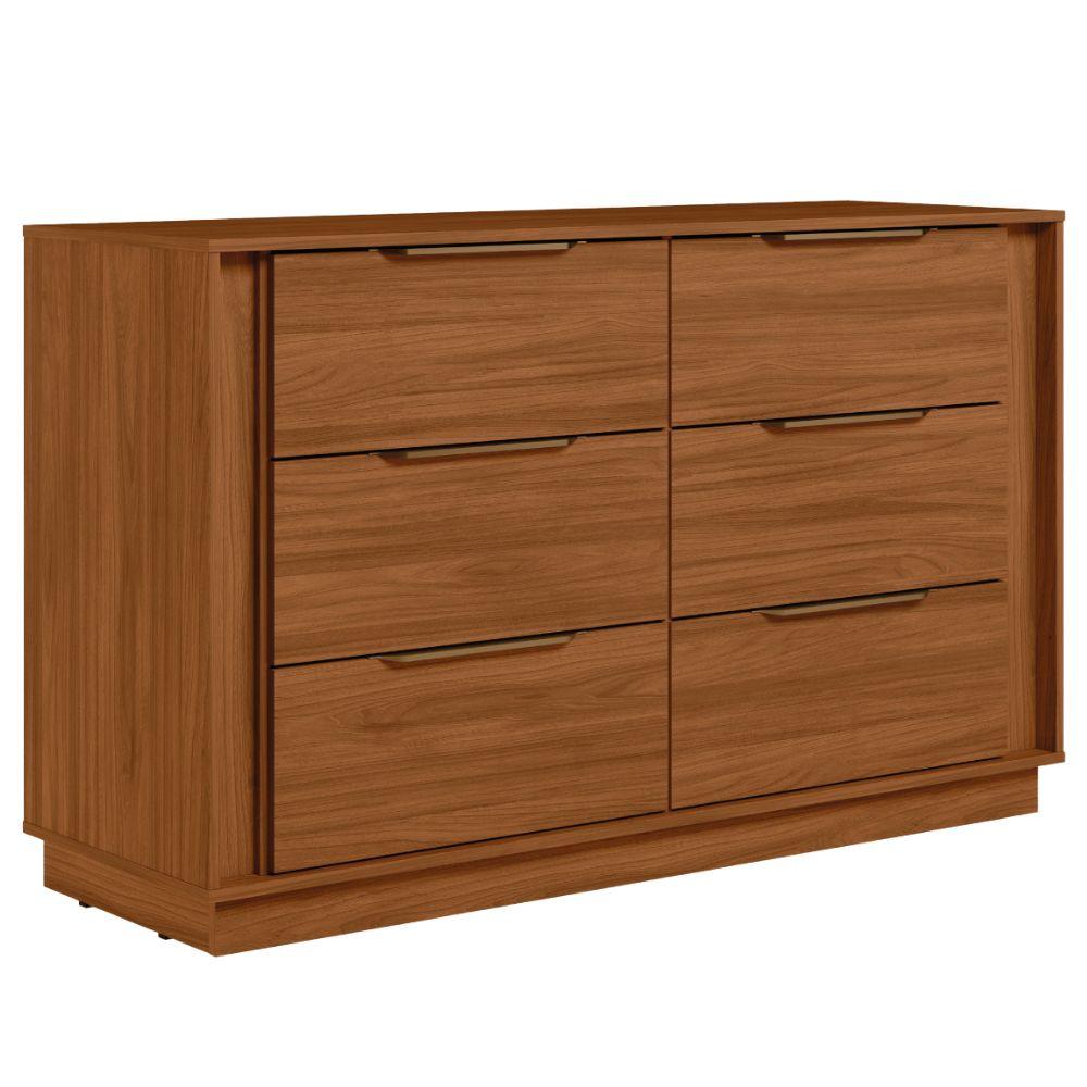 Comoda 6 Gavetas 136 Cm Giardino Nogueira Demobile