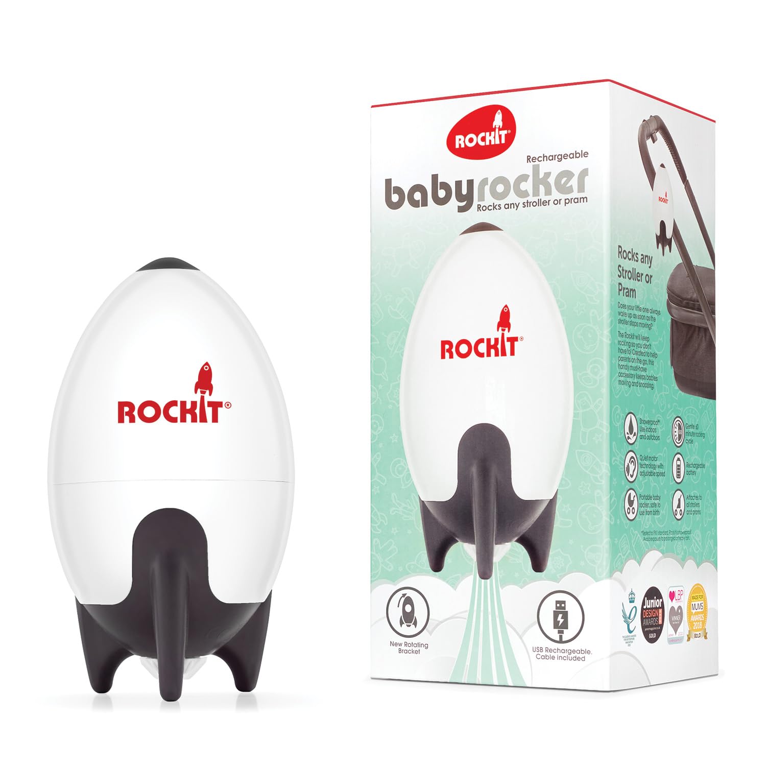 Auxiliar De Sono Recarregável Usb Baby Rocker Rockit Rocker