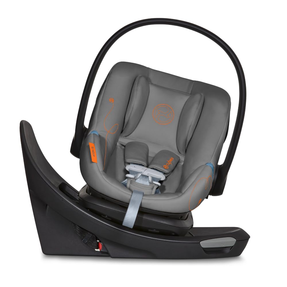 Assento De Carro Infantil Cybex Aton G Swivel Com Rotação De 180° Em Cinza Lava