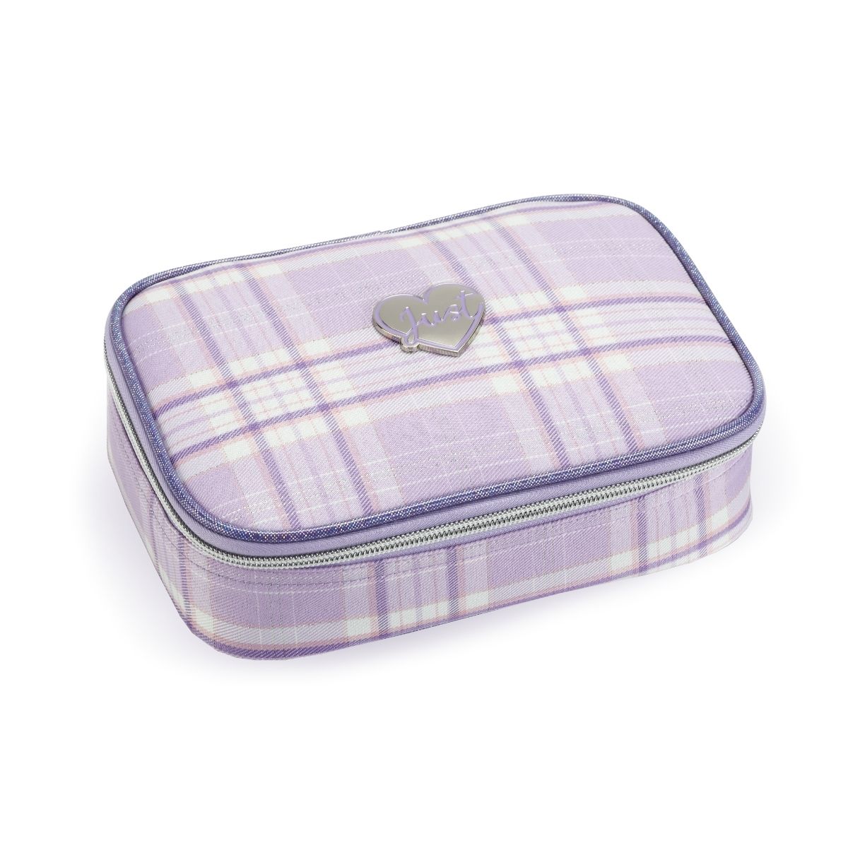 Estojo Escolar Grande Xadrez Divisória Volta As Aulas Kawaii Box Lápis Caneta Colorido Pastel Fofo