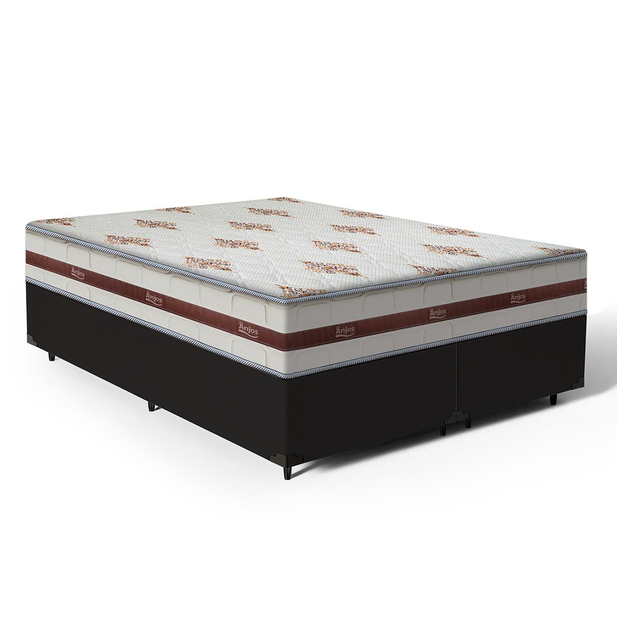 Cama Box Com Colchão De Molas Ensacadas Anjos Classic Queen 158cm