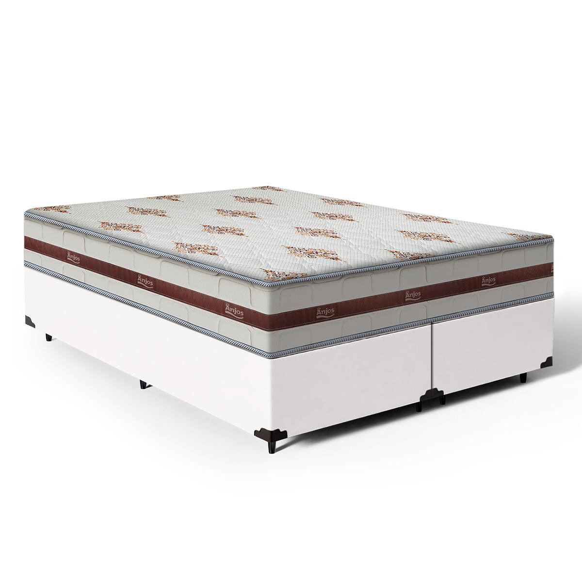 Cama Box Com Colchão De Molas Ensacadas Anjos Classic Queen 158cm