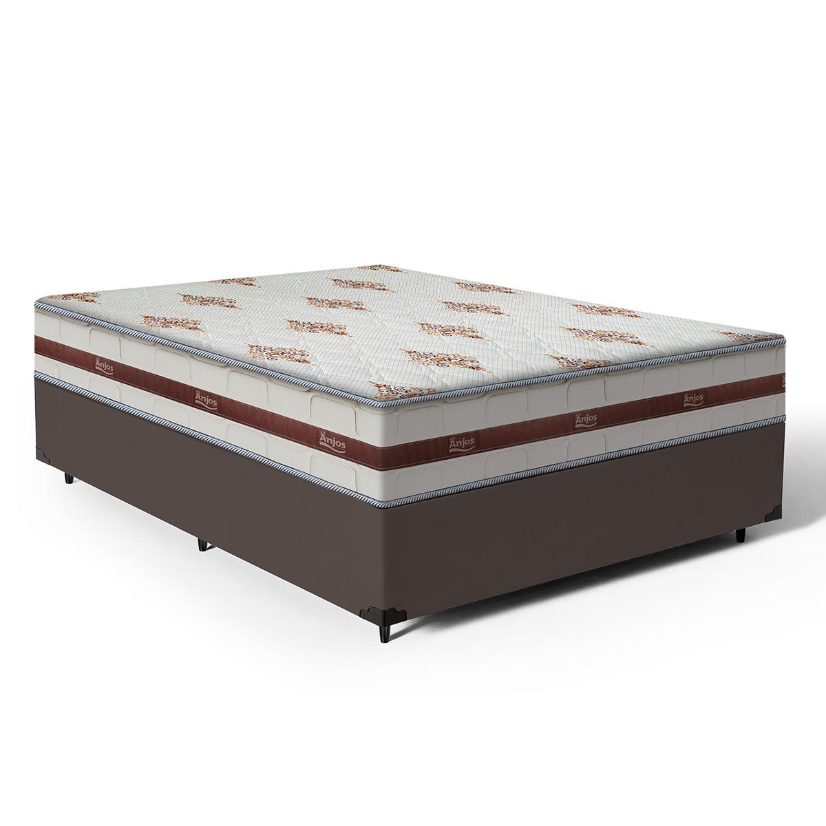 Cama Box Com Colchão De Molas Ensacadas Anjos Classic Casal 138cm