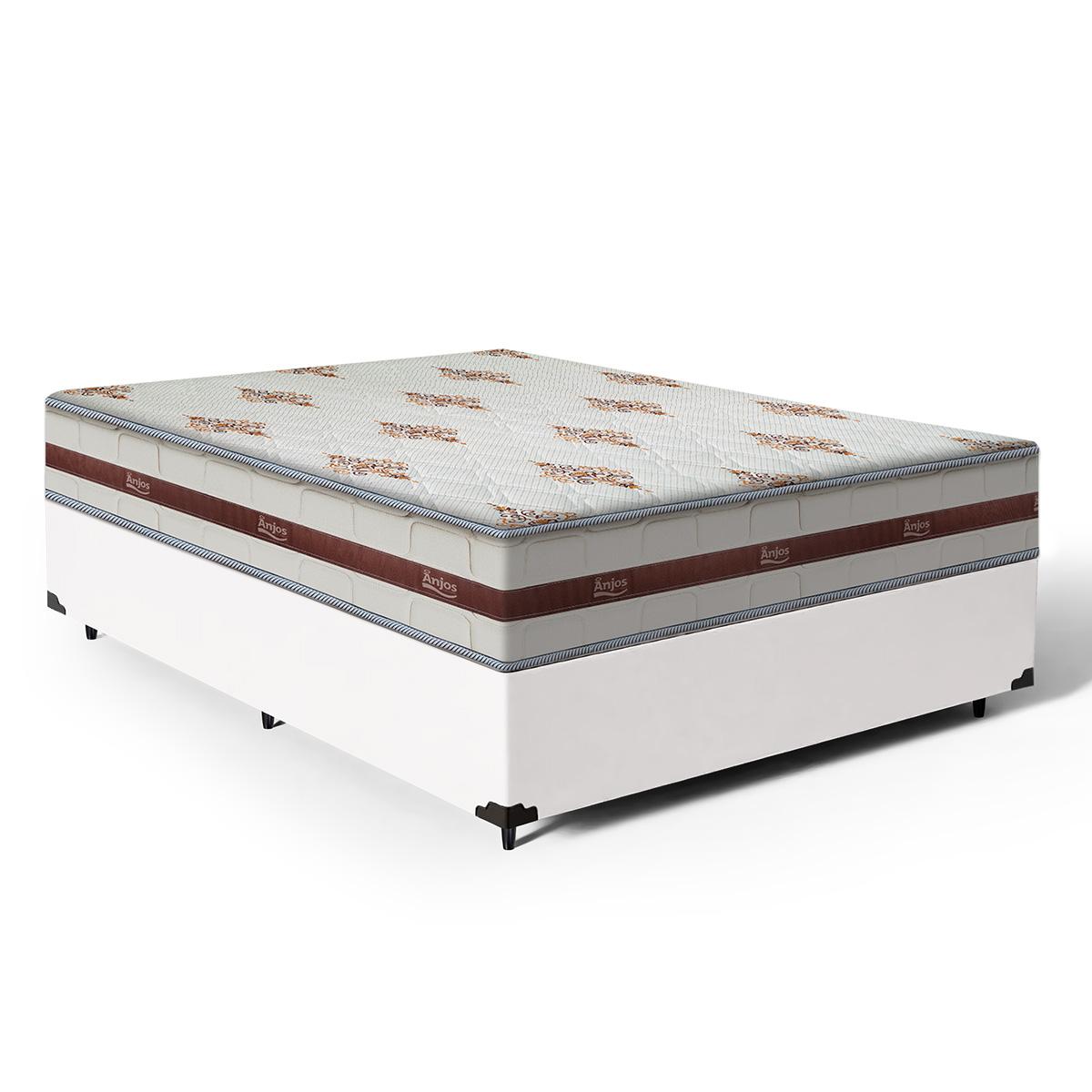 Cama Box Com Colchão De Molas Ensacadas Anjos Classic Viúva 128cm
