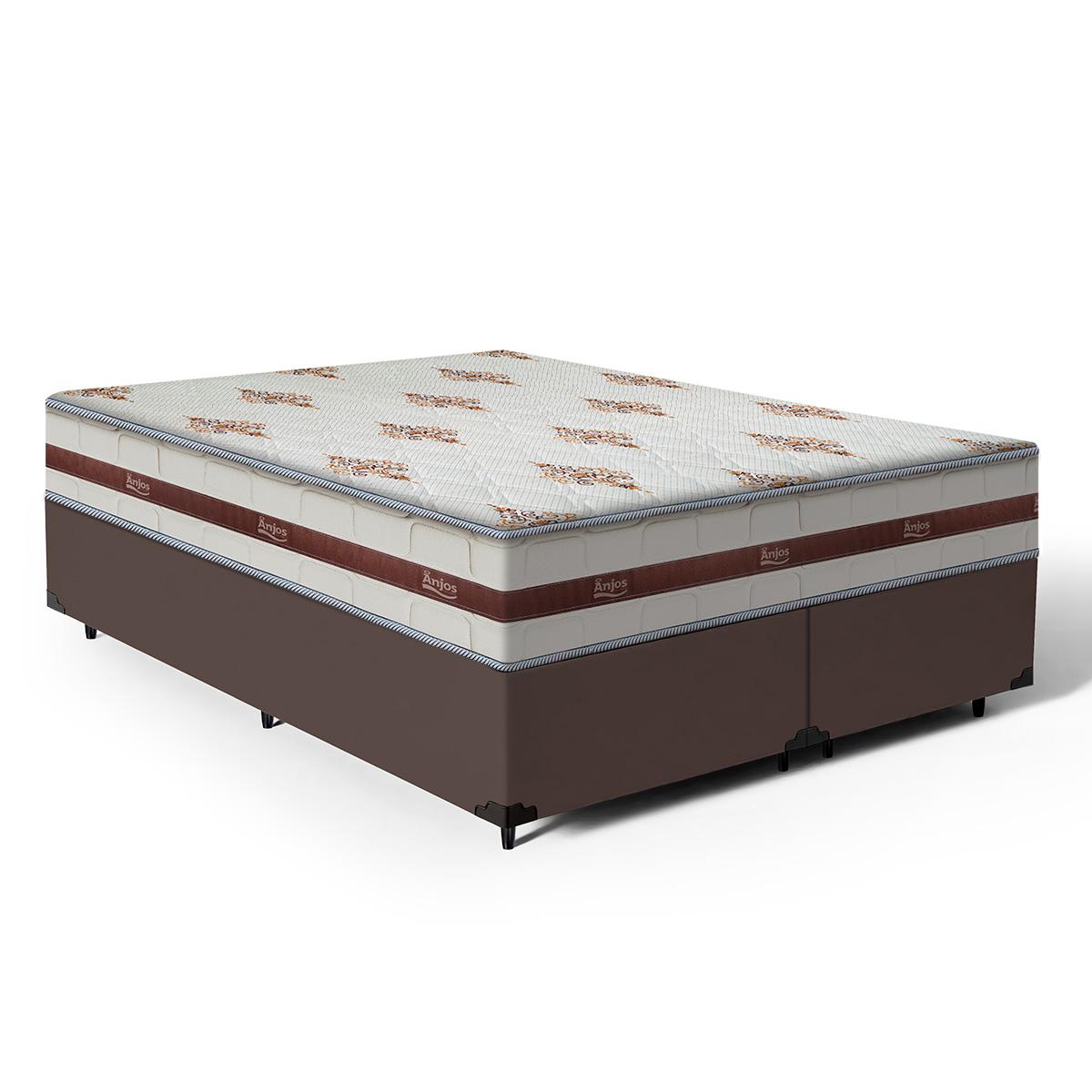 Cama Box Com Colchão De Molas Ensacadas Anjos Classic Queen 158cm