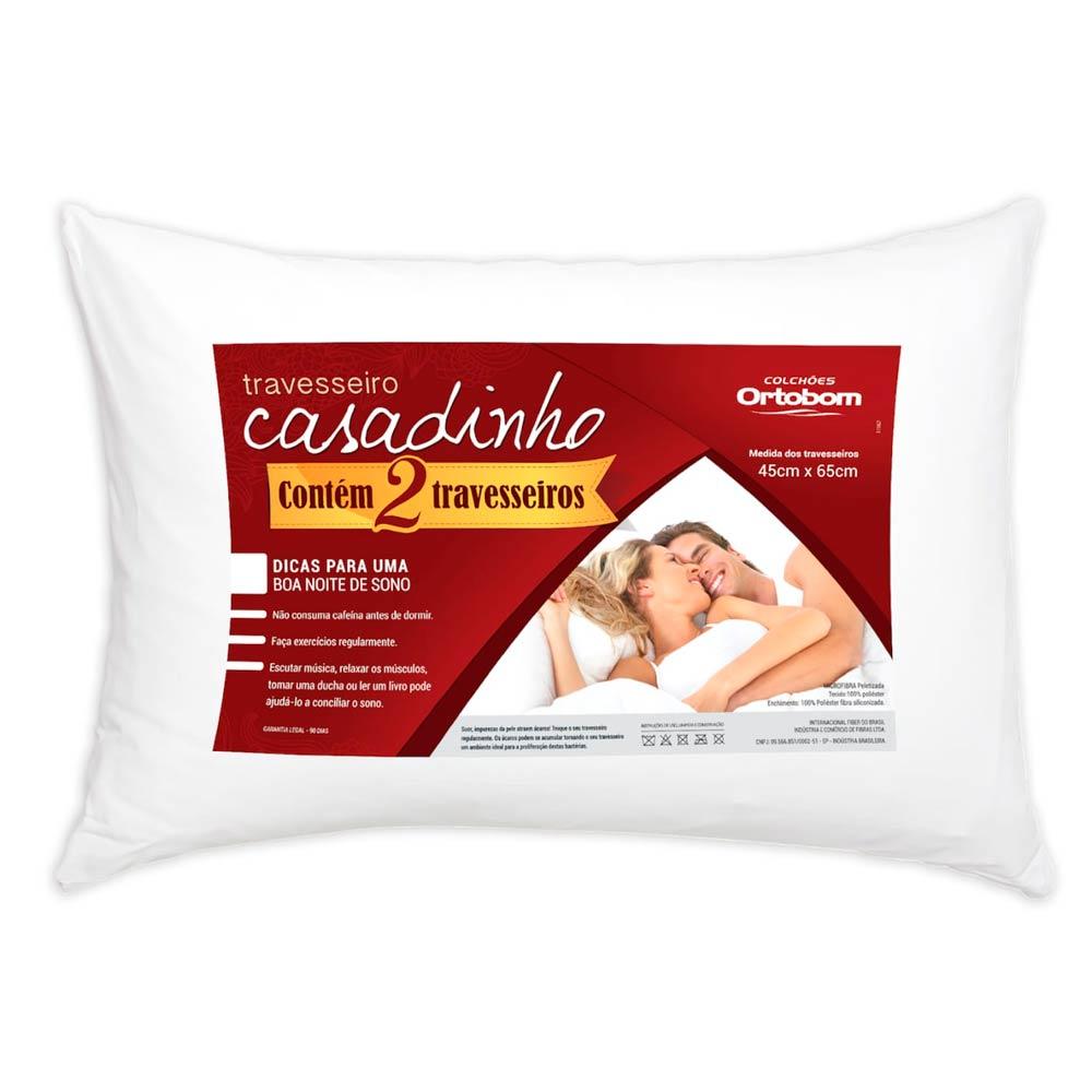Travesseiro Casadinho Com 2 Unidades Ortobom