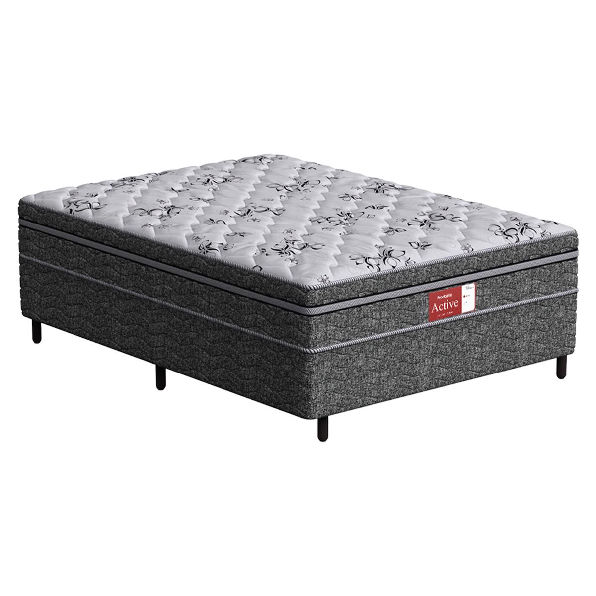 Cama Box Conjugada Probel Espuma D28 Ortopédico Unique Active Casal 138cm