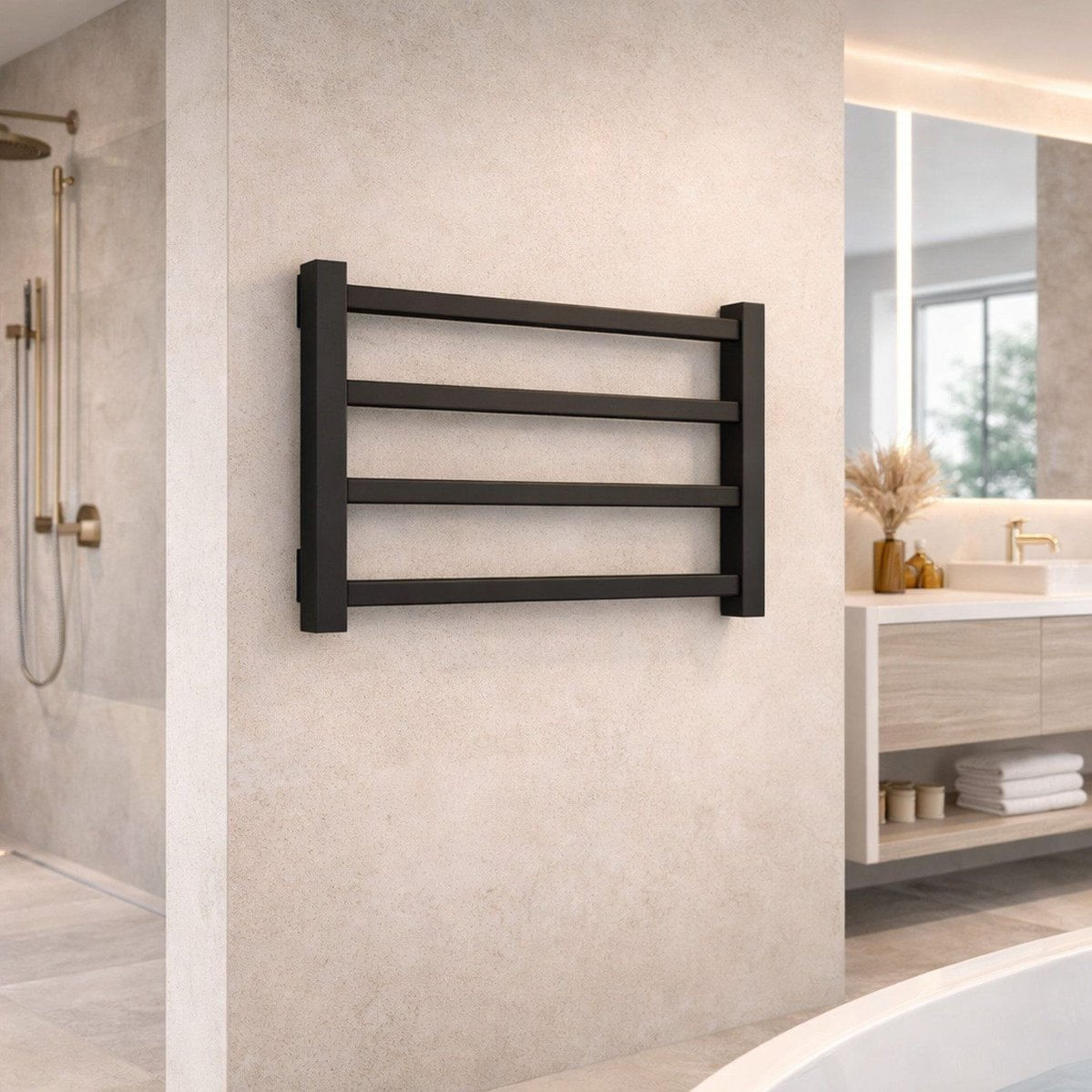 Toalheiro Aquecido Square Clean Bivolt E Bilateral Thermo Corten