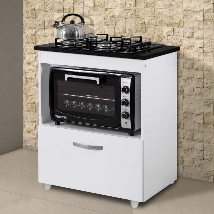 Balcão para Cooktop e Forno Smart Yescasa Branco
