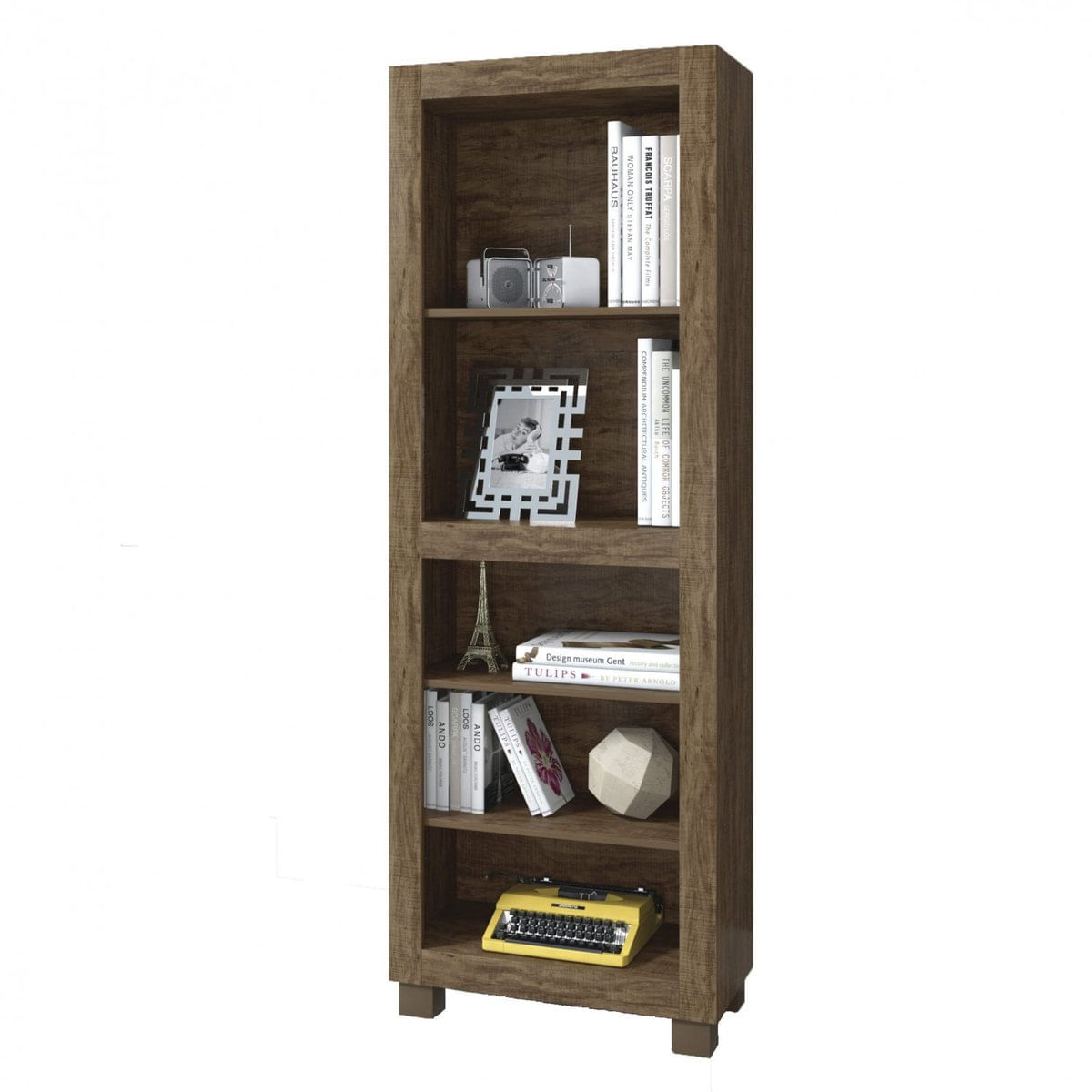 Estante para Livros 4 Prateleiras Dubai Clássico Arte Móveis Ipê Demolição