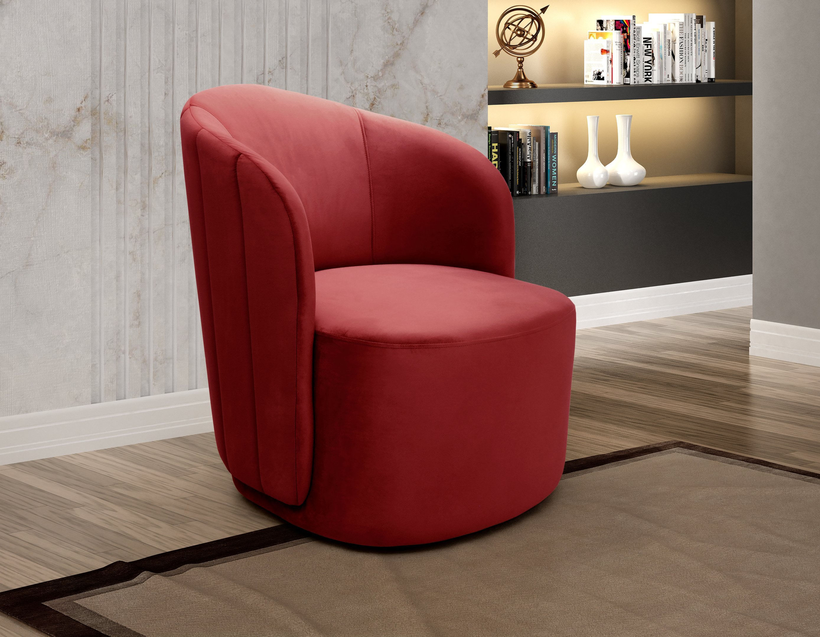 Poltrona Concha Stela Decoração Moderna Bordô