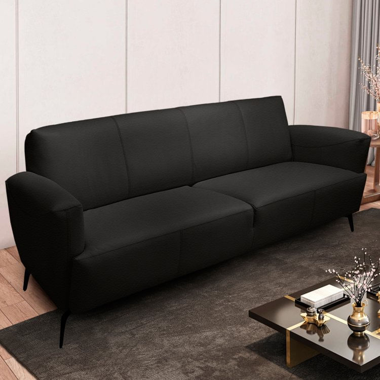 Sofá 2050 Crystal Toro Bianco LEATHER PRETO