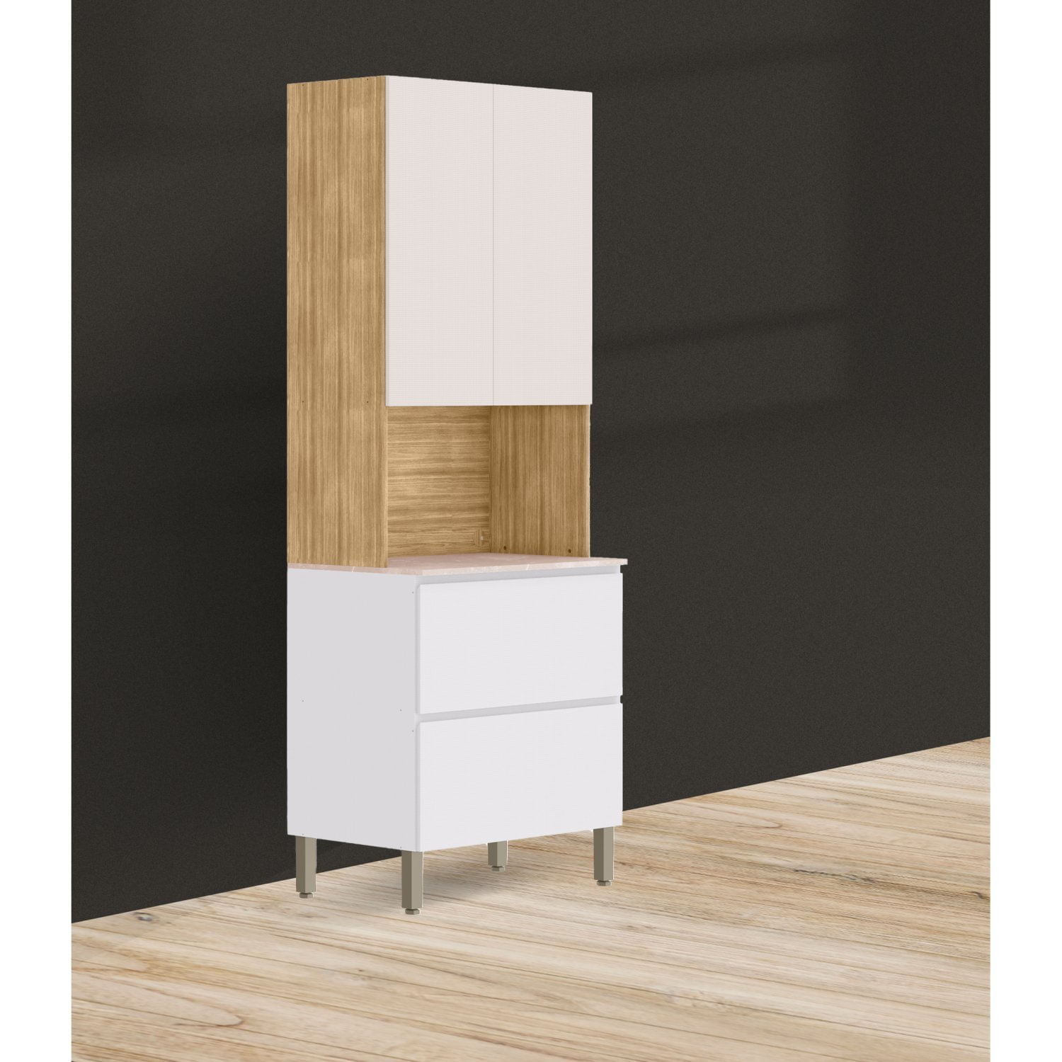 Armário Paneleiro 3 Portas 1 Gaveta Art Freijó/artico