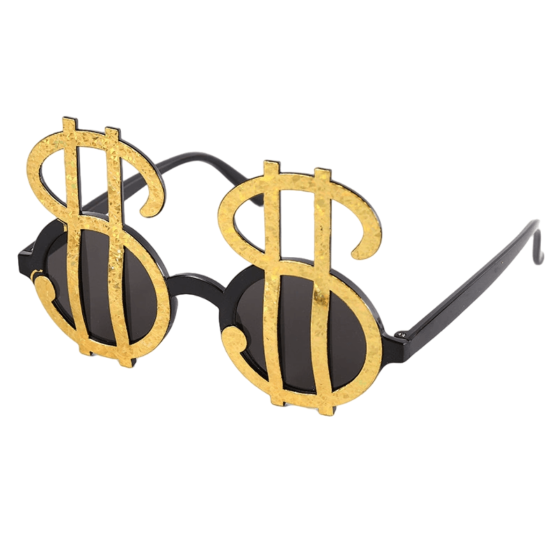 Óculos De Festa Novelty Dollar Sign Funny Costume Eyewear