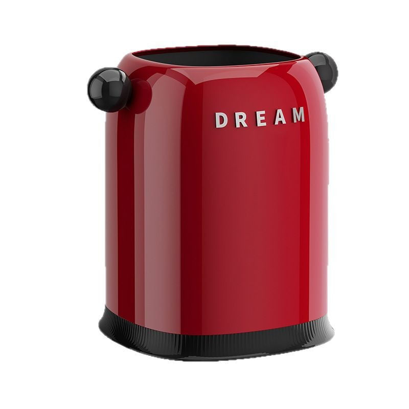 Lixeira Lixeira De Mesa Compacta De Mesa Vermelha Retrô