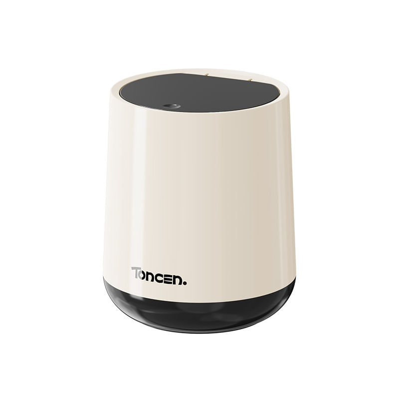 Lata De Lixo Tipo Prensa De Mesa De Plástico Branco Compacto 360g