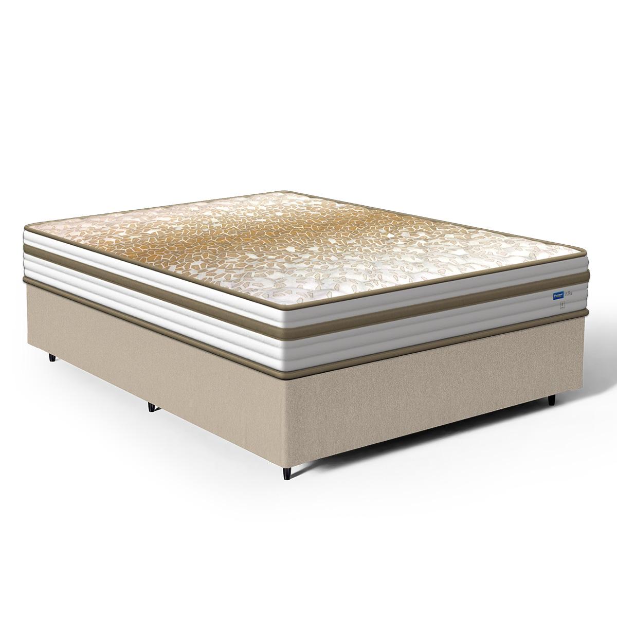 Cama Box Com Colchão De Molas Ensacadas Double Face Pillow Euro Alfa Probel Casal 138cm
