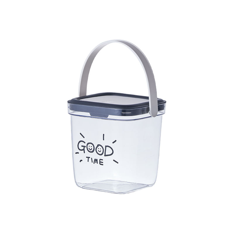 Mini Caixa De Mesa De Plástico De Grande Capacidade Com Tampa E Alça De Prensa