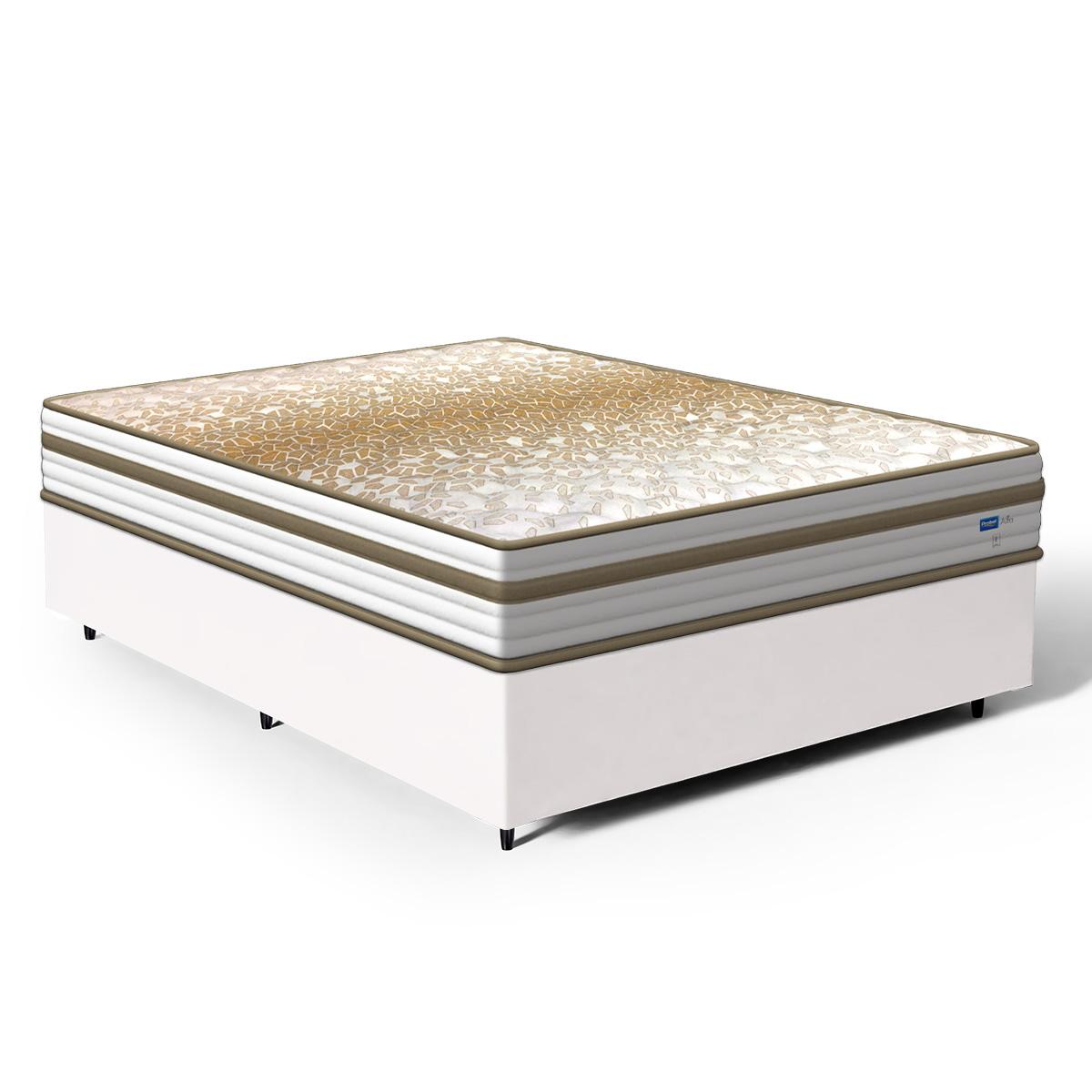 Cama Box Com Colchão De Molas Ensacadas Double Face Pillow Euro Alfa Probel Casal 138cm