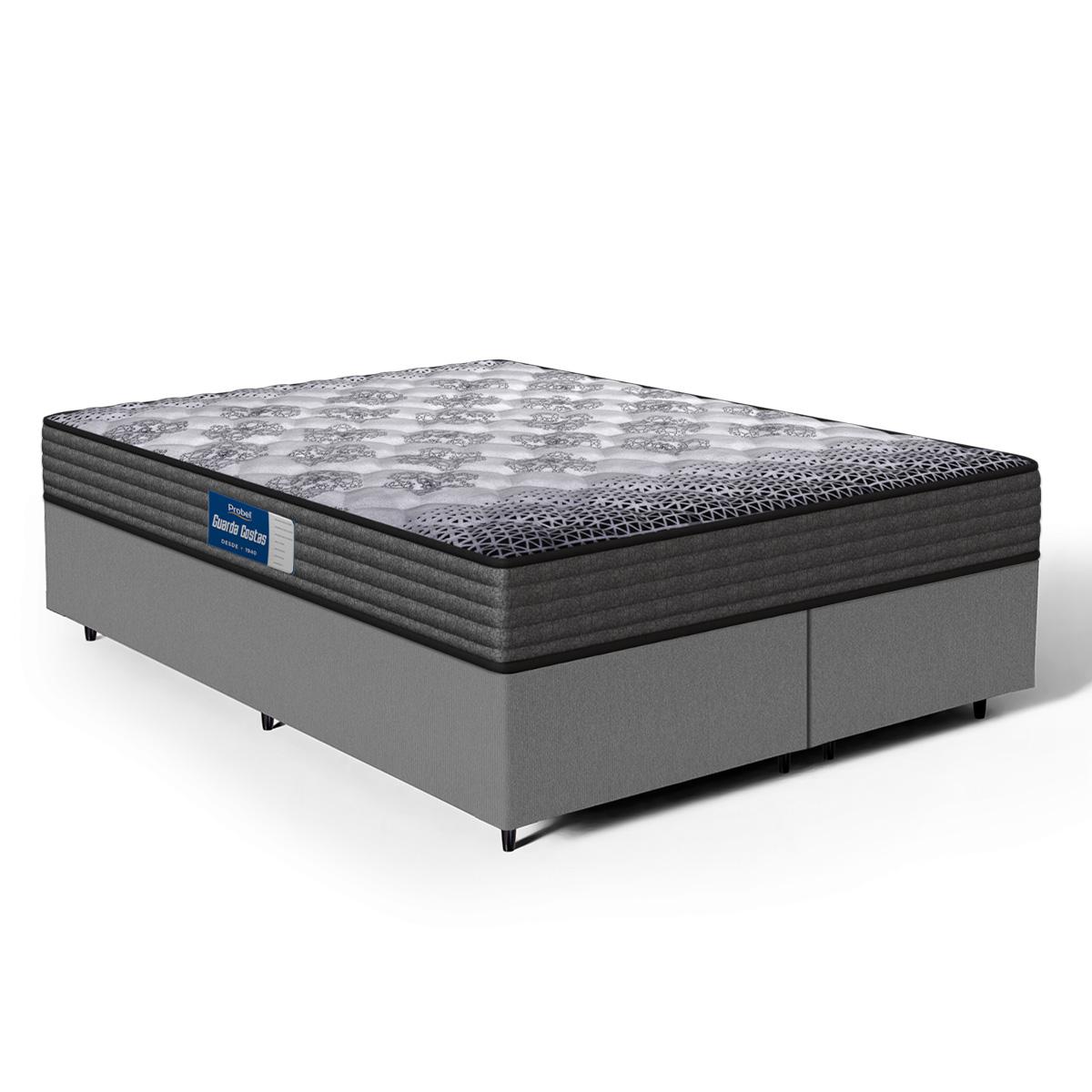 Cama Box Com Colchão De Espuma D60 Double Face Guarda Costas Comfort Force Probel Queen 158cm