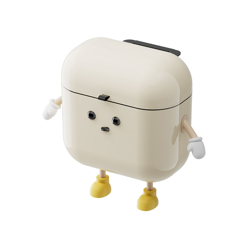 Mini Desktop Trash Can Cute Character Design, Capacidade De 9l