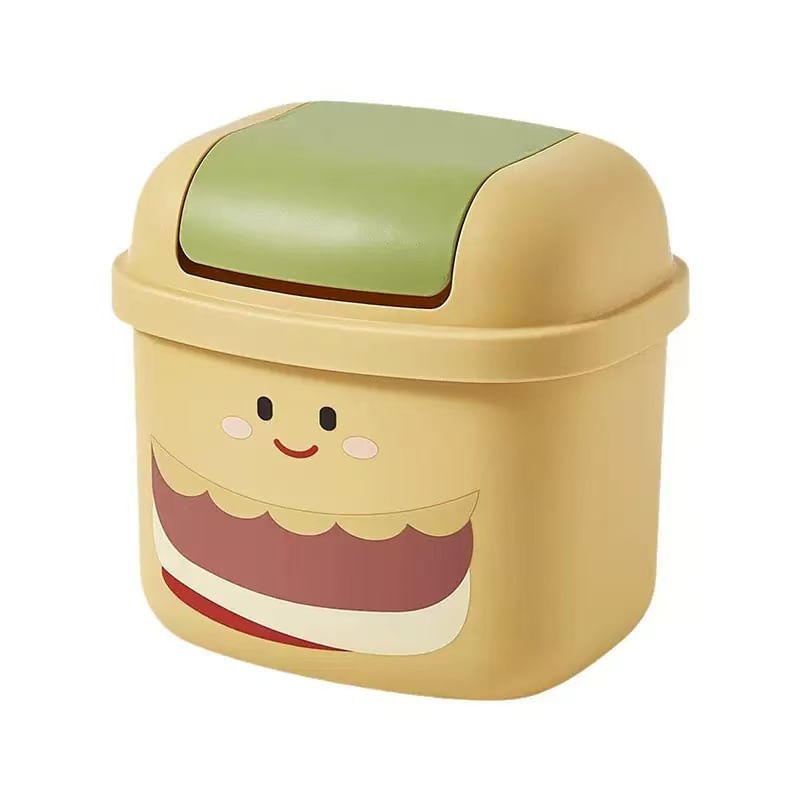 Caixa De Mesa Com Design De Hambúrguer Com Tampa De Plástico De 16,5 X 13,5 X 15,5 Cm