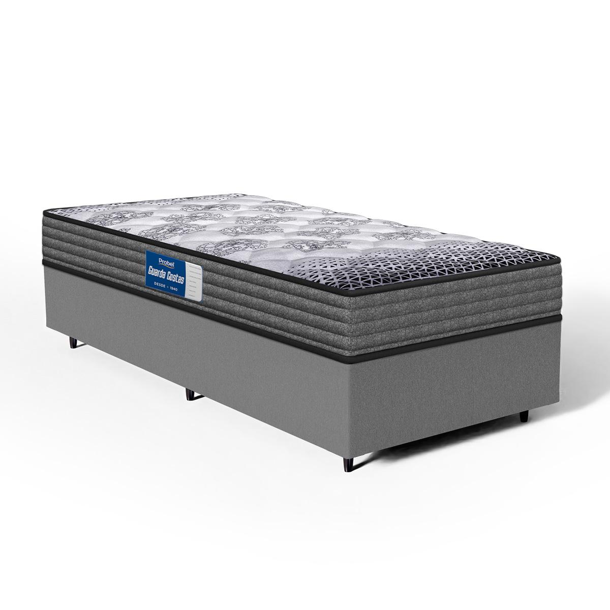 Cama Box Com Colchão De Espuma D60 Double Face Guarda Costas Comfort Force Probel Solteiro 88cm