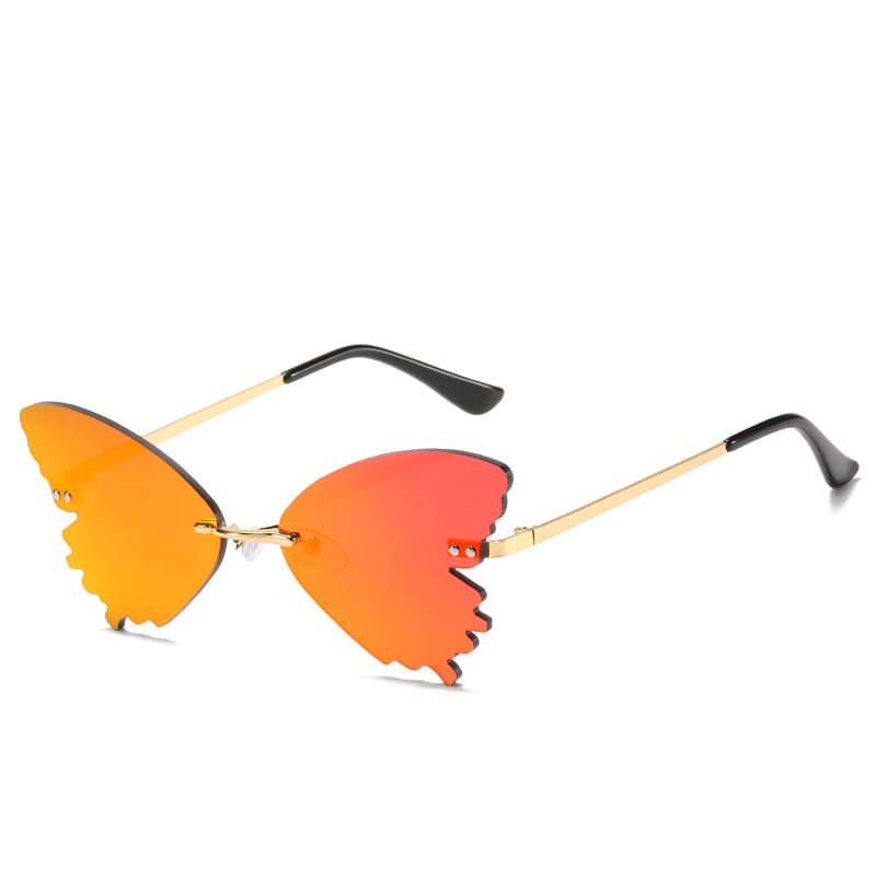 Óculos Novelty Glasses Butterfly Rimless Gradient Party