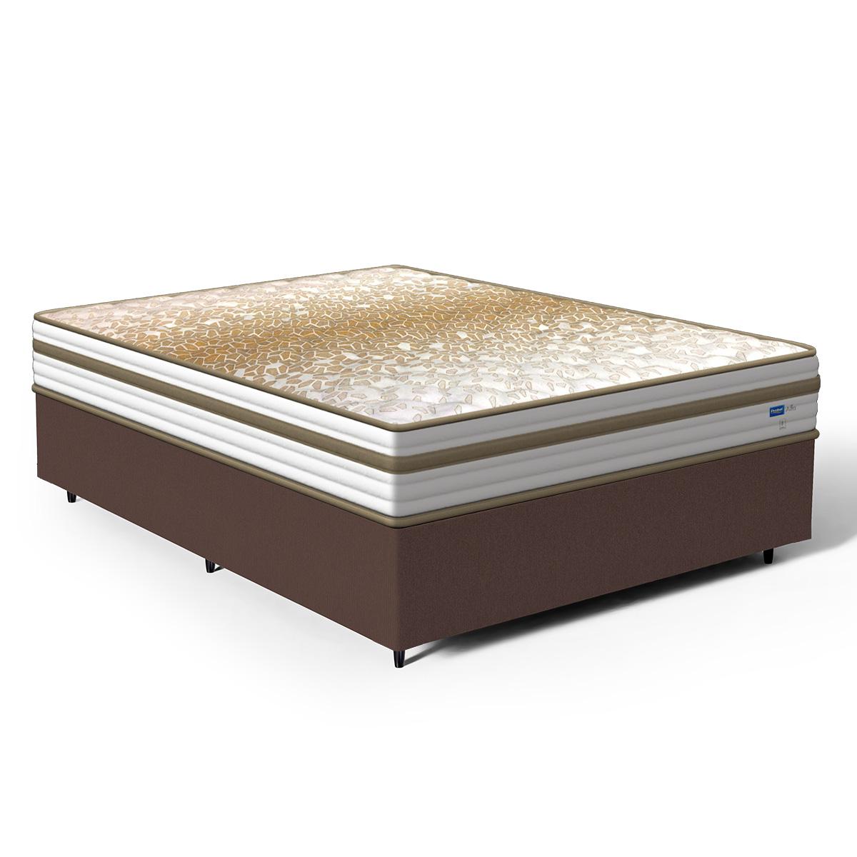 Cama Box Com Colchão De Molas Ensacadas Double Face Pillow Euro Alfa Probel Casal 138cm