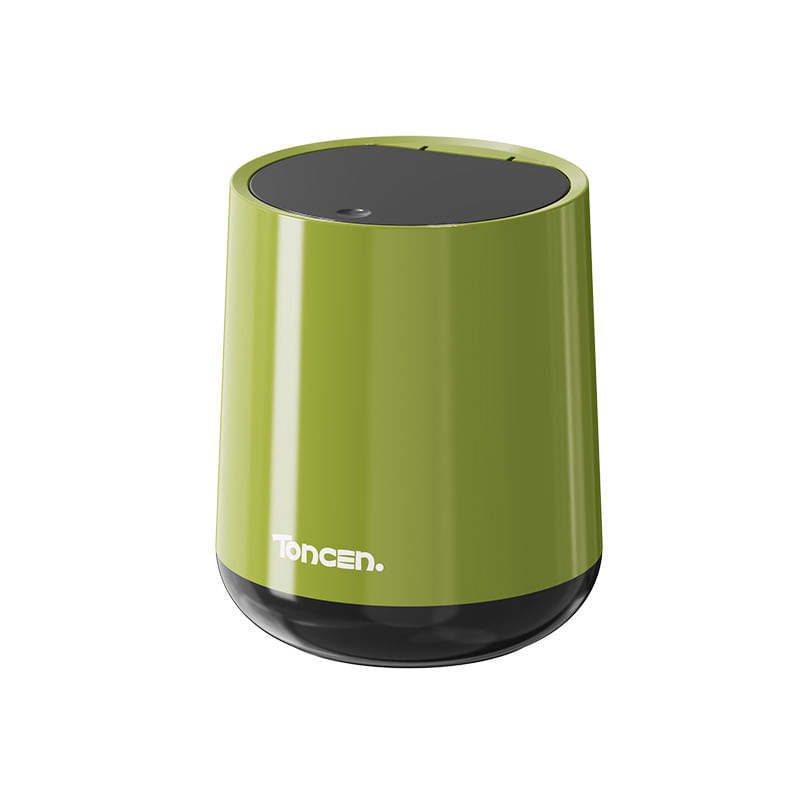 Lata De Lixo Tipo Prensa Desktop Mini Green Com Tampa 360g