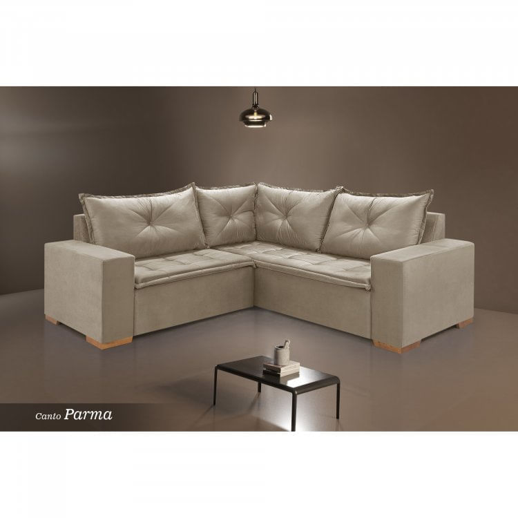 Sofá de Canto Parma Vicam Estofados Bege