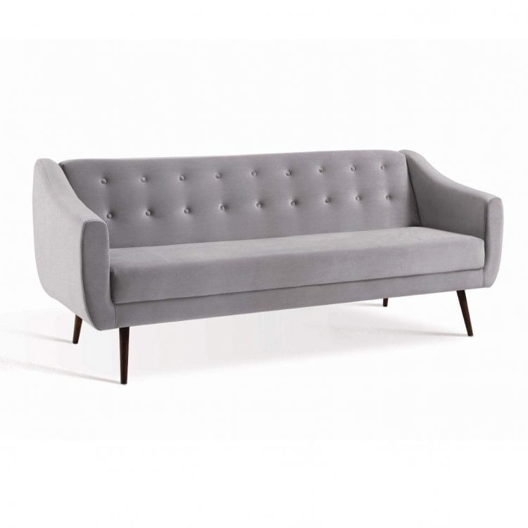 Sofá Cama 3 Lugares Mimo Daf Mobiliário Cinza