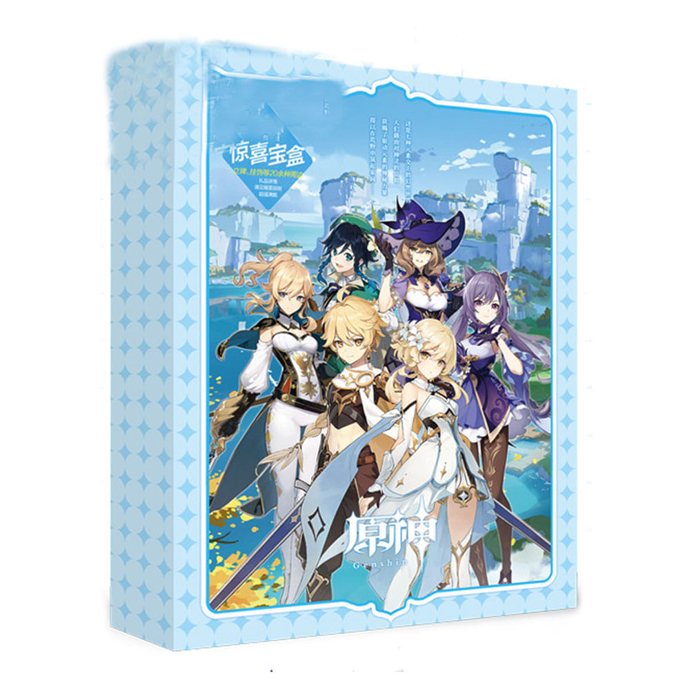 Conjunto De Caixas Genshins Impacts Anime Mangá 18 Unidades Com Conjunto De Suporte Diy
