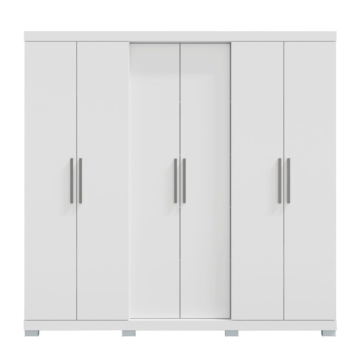 Guarda-Roupa 6 Portas 4 Gavetas Sem Espelho Valley Branco