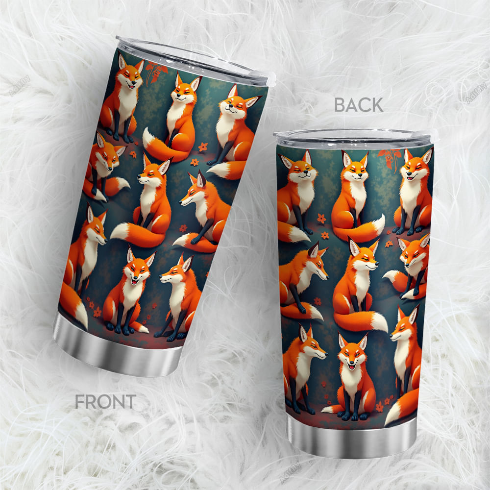 Caneca De Café Oasisdream Tumbler 600ml Com Fox Print