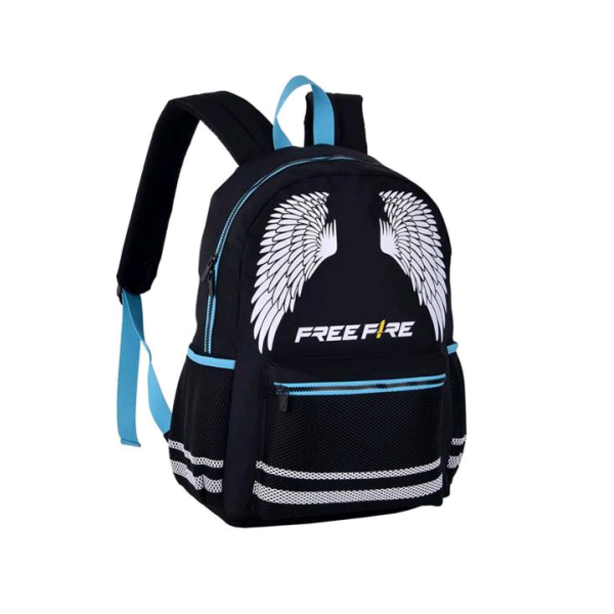 Mochila Free Fire De Costas 17,5" Fr24647 Preto/Azul
