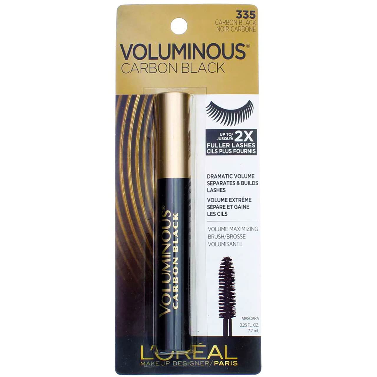 Máscara L'Oréal Paris Voluminous Carbon Black 7.7 Ml