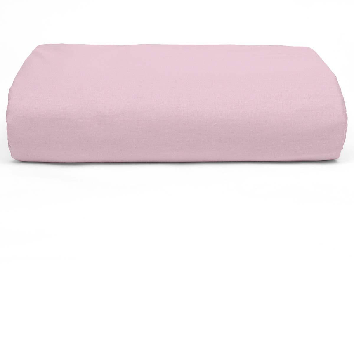 Lençol Avulso Com Elástico Casal 230 Fios Essencial - Buettner Rosa