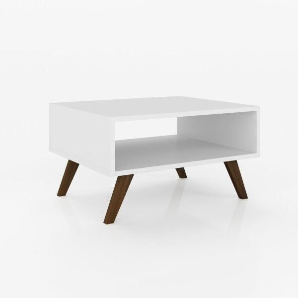 Mesa de Centro Nicho Retangular Retrô RT3020 Movelbento Branco