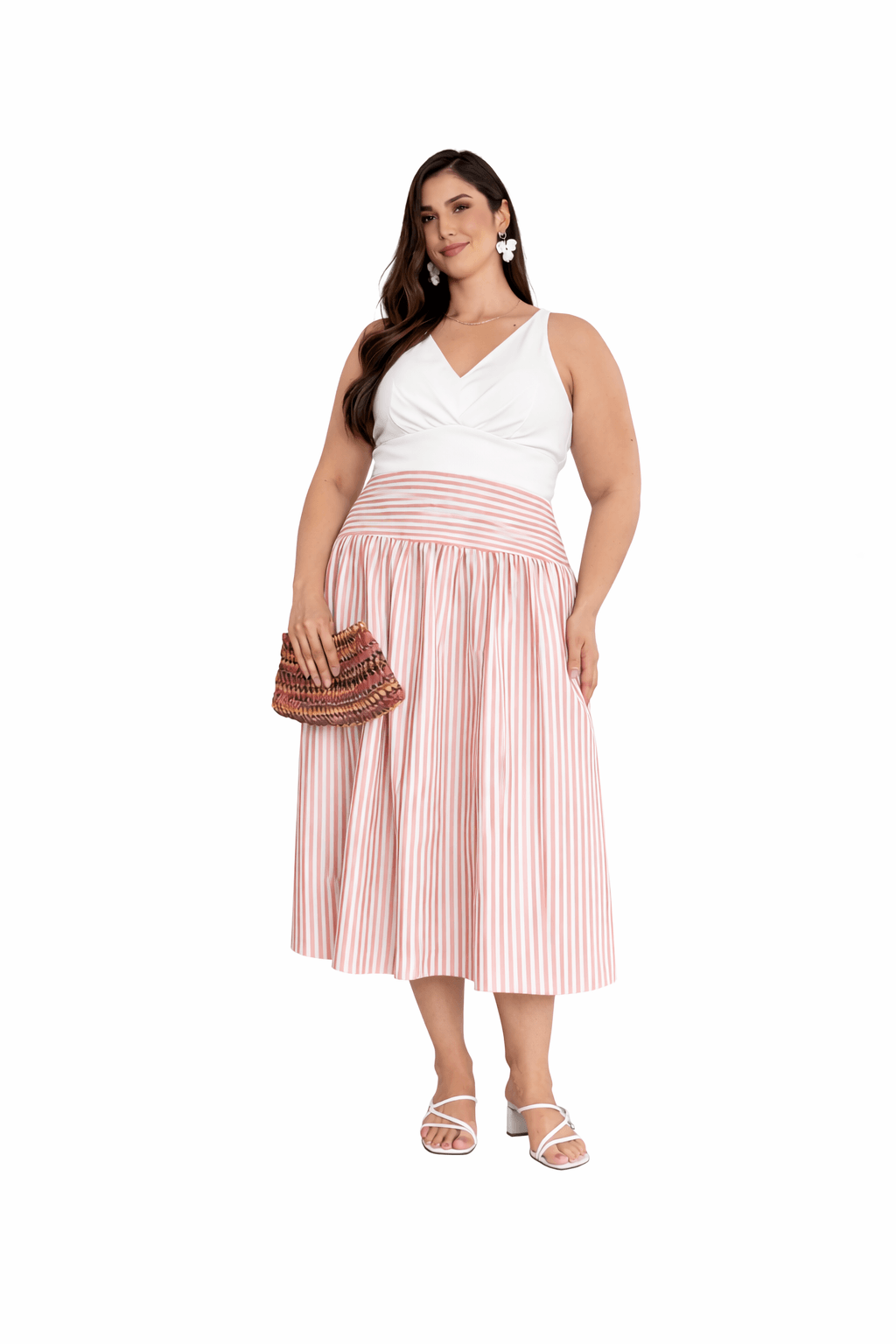 Saia Midi Feminina Leve Com Forro Confortável Elegante