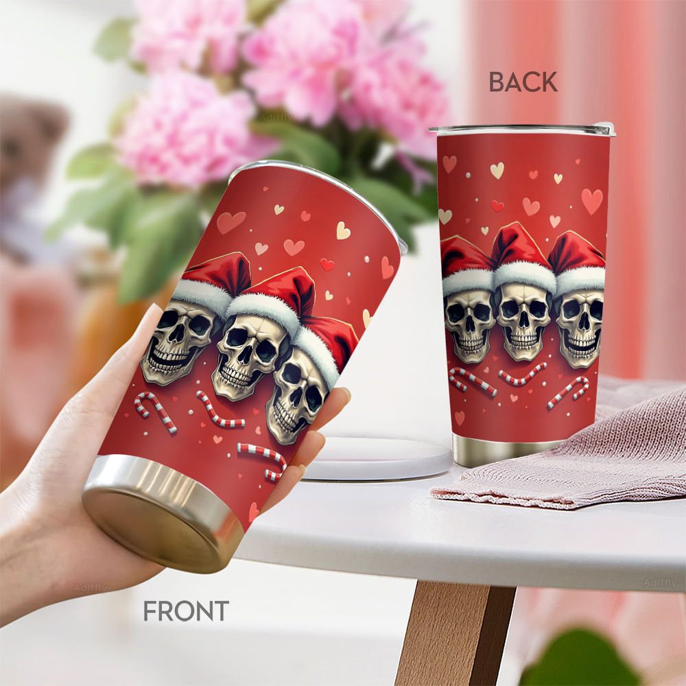 Copo Oasisdream De Aço Inoxidável 600ml Com Estampa De Caveira