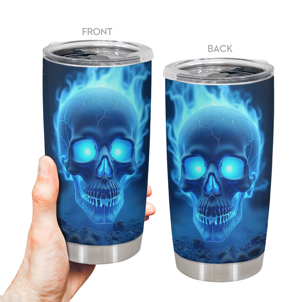 Copo De Viagem, Caneca De Café Oasisdream, 600 Ml Com Estampa De Caveira