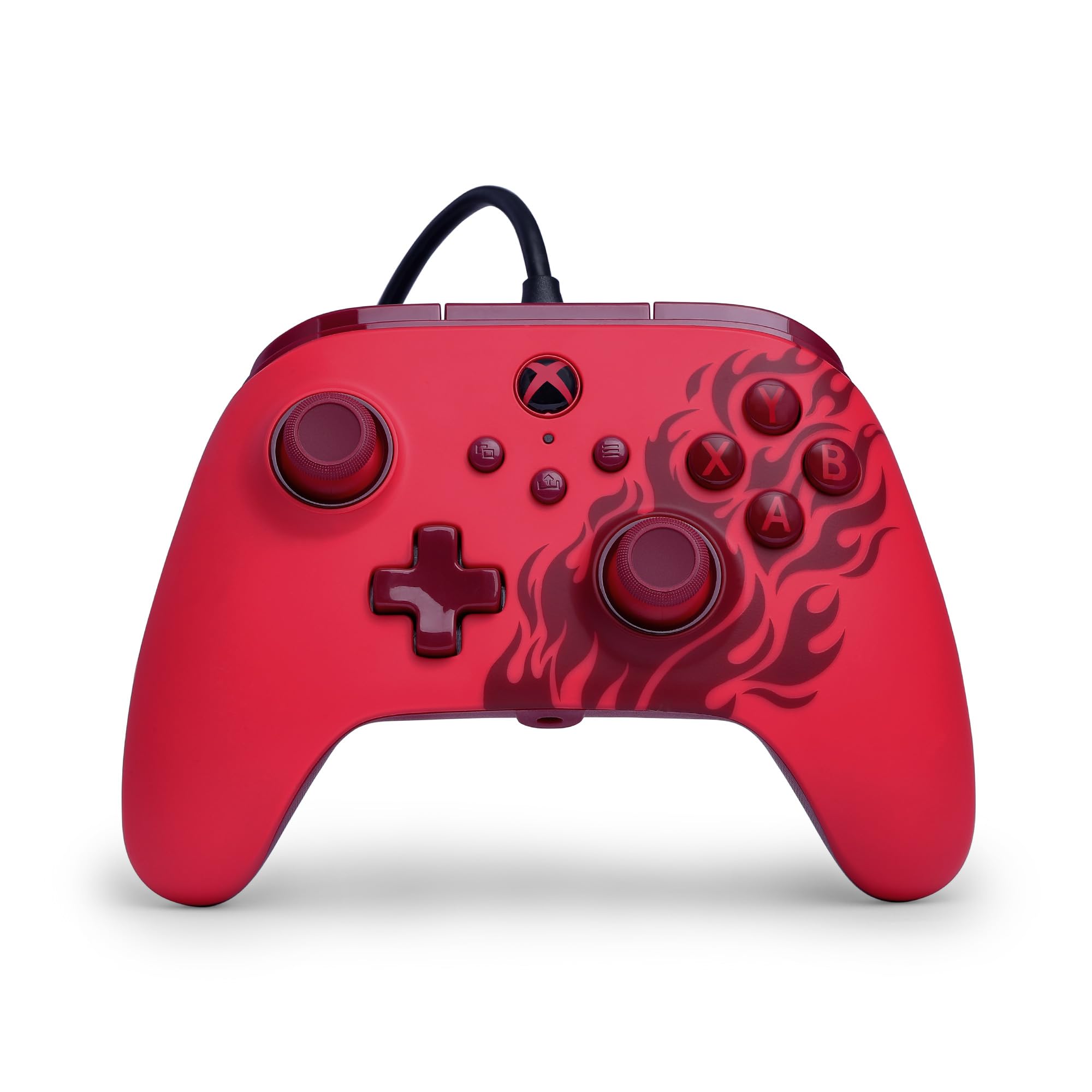 Control Xbox Series X|S PowerA Advantage Con Cable, Llama Roja