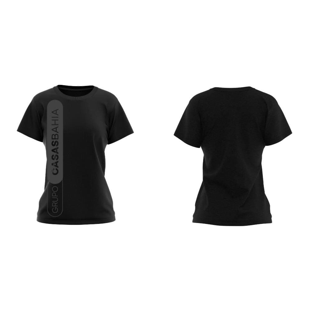 Camiseta Manga Curta Grupo Casas Bahia Modelo Baby Look