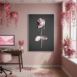Quadro Decorativo Rosa Sombria 70x50cm Mold Preta