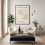 Quadro Canvas Matisse Papiers Bege 70x50cm Mold Preta